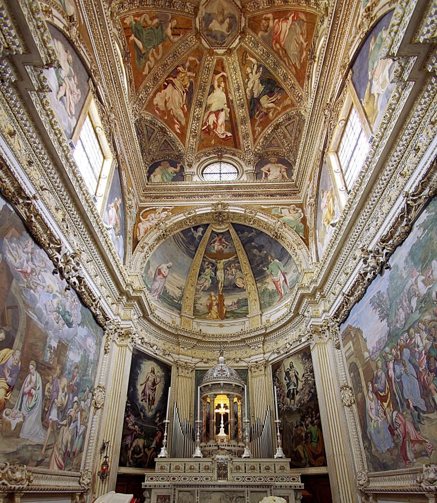 Simone Peterzano, general view of the decoration, presbytery