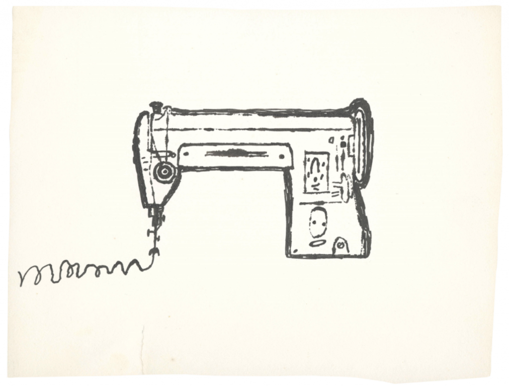 a sewing machine that slightly resembles a gun