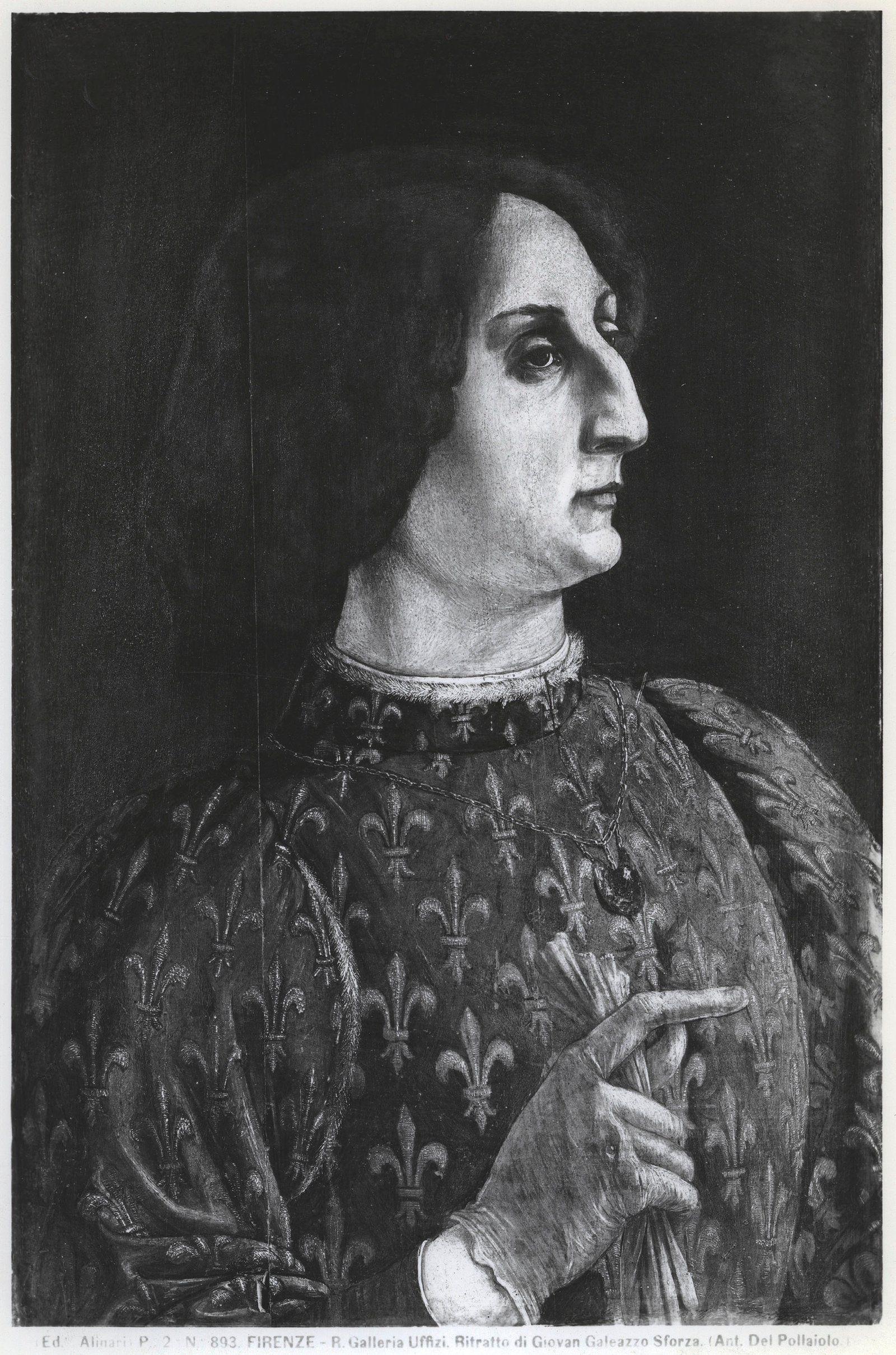 Piero del P1ollajolo: Galeazzo Maria Sforza. Firenze, Galleria degli Uffizi. 
