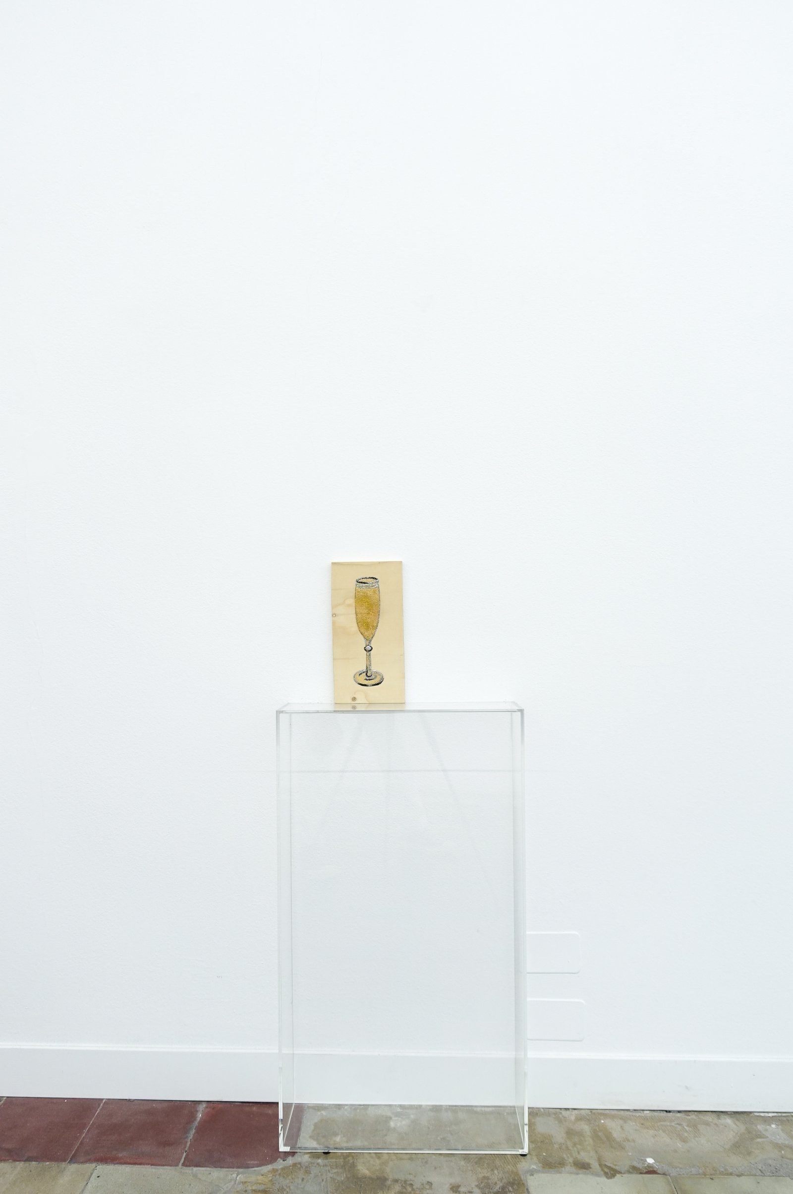 Gina Fischli, Untitled, 2023, Unique piece, Plywood, glue, glitter, 28 x 14 x 2 cm