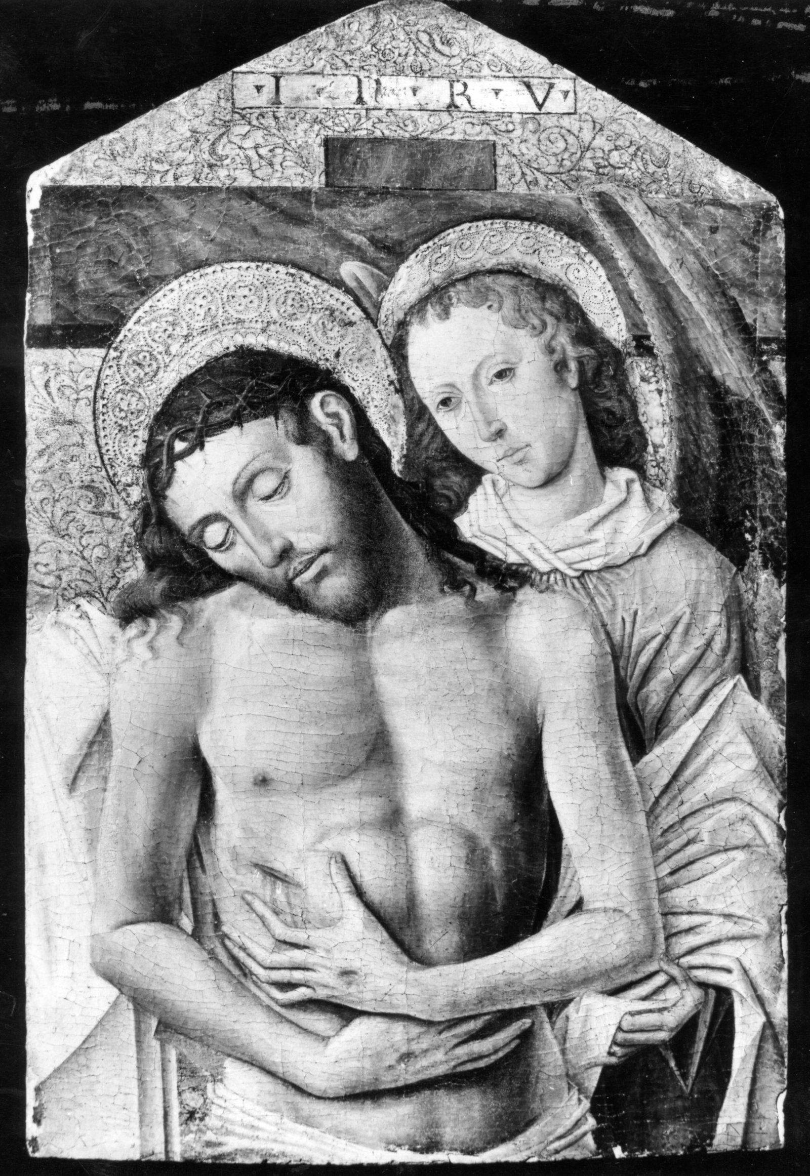Mestro della Madonna Cagnola (Zanetto Bugatto): Cristo morto sorretto da un angelo. Ubicazione ignota
